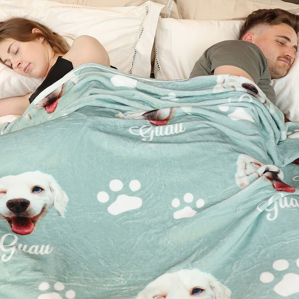 Personalized Dog Blanket with Name | Custom Photo Blanket for Dog | Custom Pet Photo Blanket | Personalized Dog Lover Gift | Gift for Pet