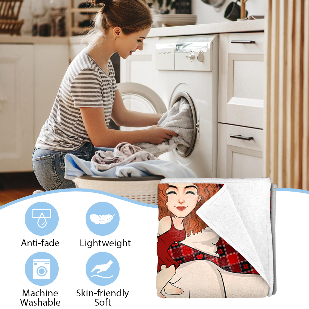 All I Want For Christmas Is You Naked Personalized Blanket For Couple