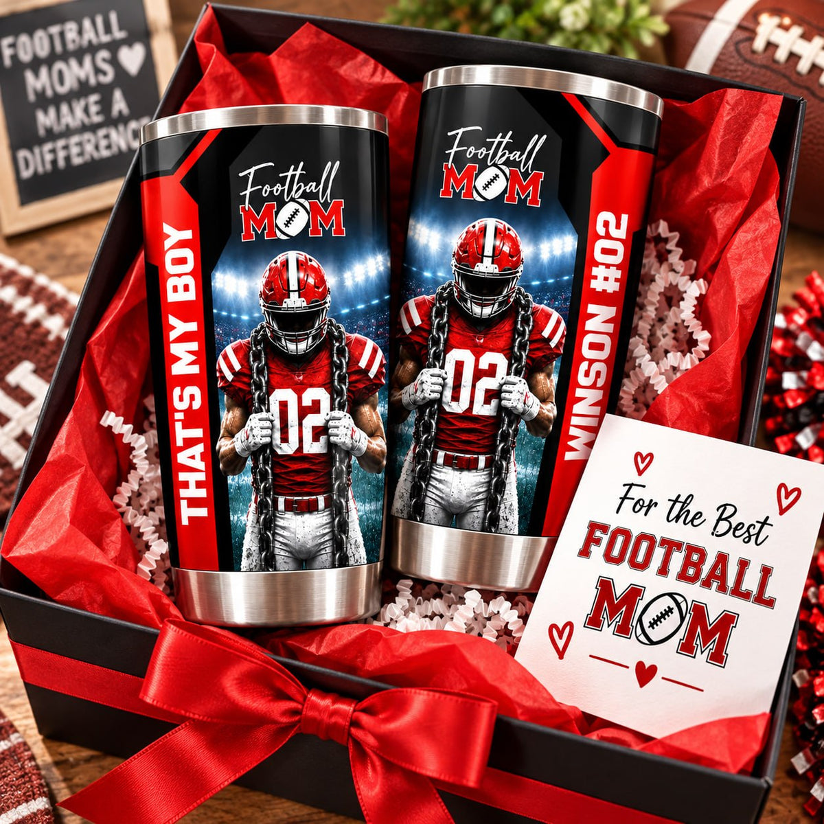 Personalized That's My Boy Tumbler Custom Football Mom Gift For Sports Mom Gameday T1807