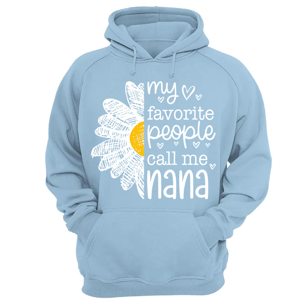 Personalized My Favorite People Call Me Grandma Flower Patchwork Shirt, Custom Kids Names Nana Mimi Gigi T24