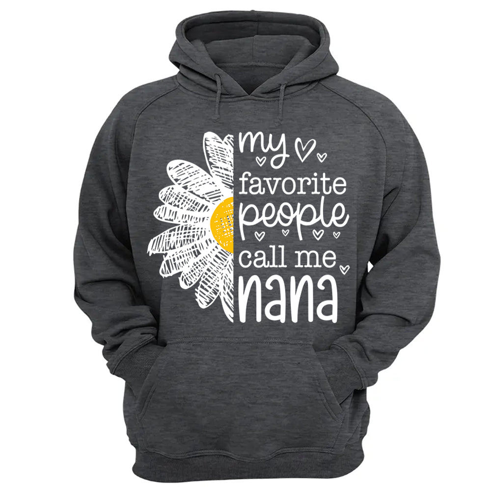 Personalized My Favorite People Call Me Grandma Flower Patchwork Shirt, Custom Kids Names Nana Mimi Gigi T24