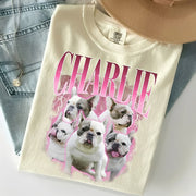 Comfort Colors Custom Retro Dog Shirt, Personalized Pet Tee, Custom Photo Gifts 90s Graphic, Bootleg Rap Dog Shirt, Custom Design Tshirt