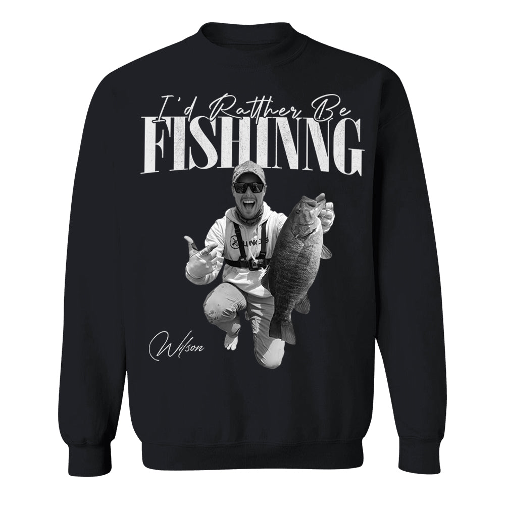 I'd Rather Be Fishing – Washed Tee Retro Bootleg Shirt For Fishing Na02