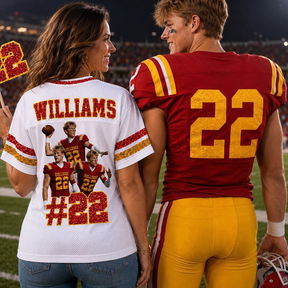Football Mom Jersey - Personalized Shirt For Football Family Custom Photo Player NA04