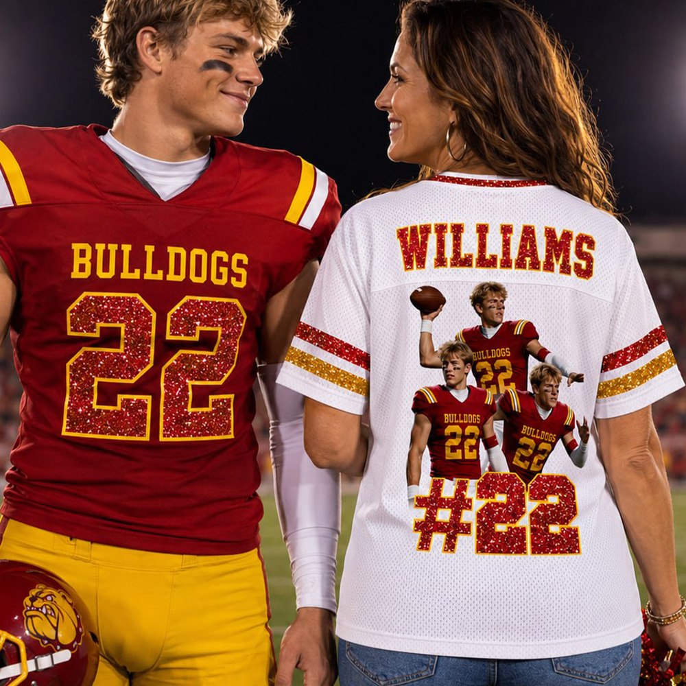 Football Mom Jersey - Personalized Shirt For Football Family Custom Photo Player NA04