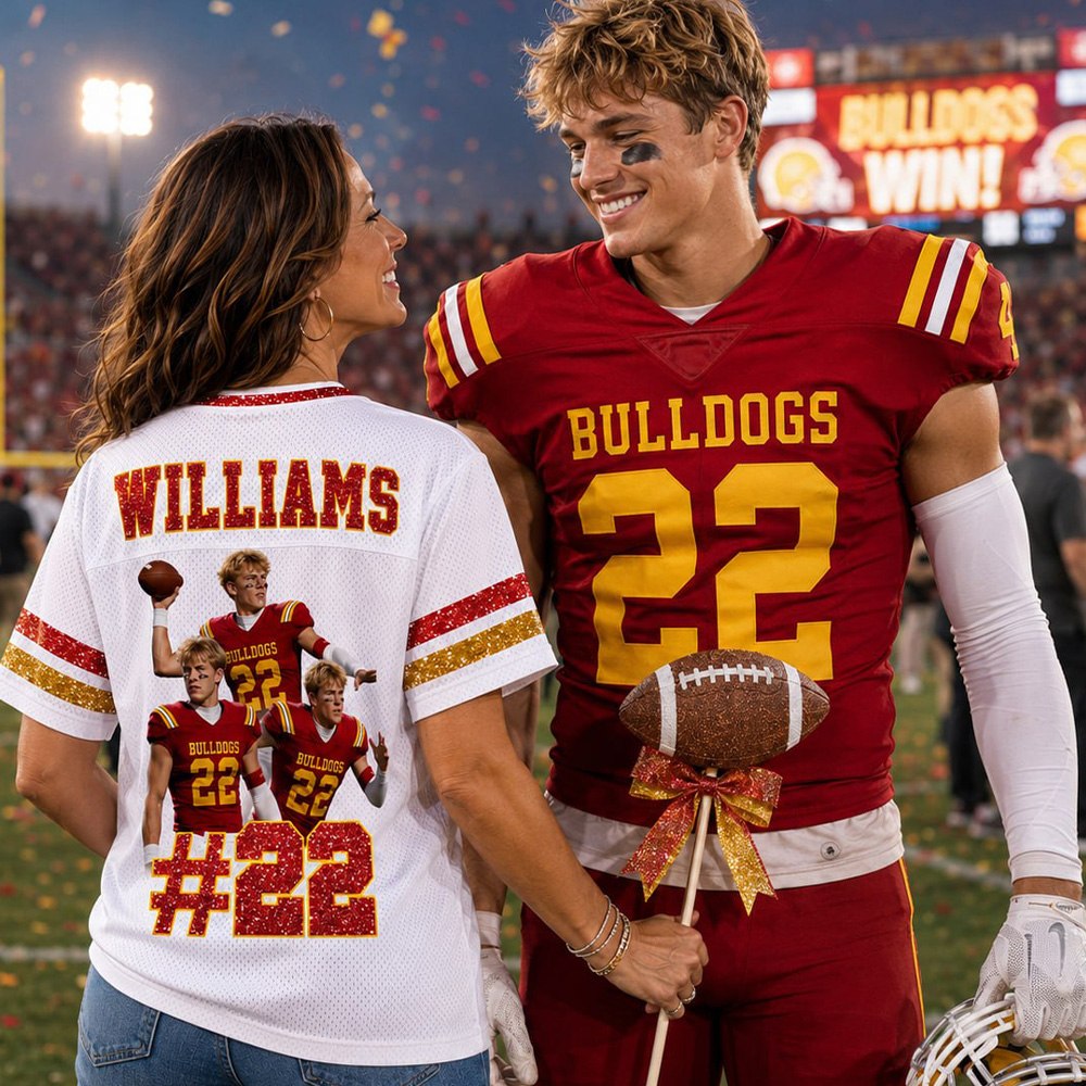 Football Mom Jersey - Personalized Shirt For Football Family Custom Photo Player NA04