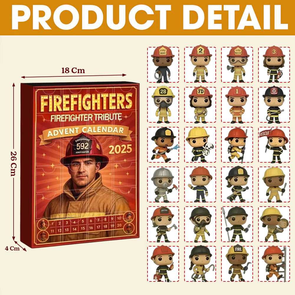 Firefighter Tribute Personalized Christmas Advent Calendar For Firefighter