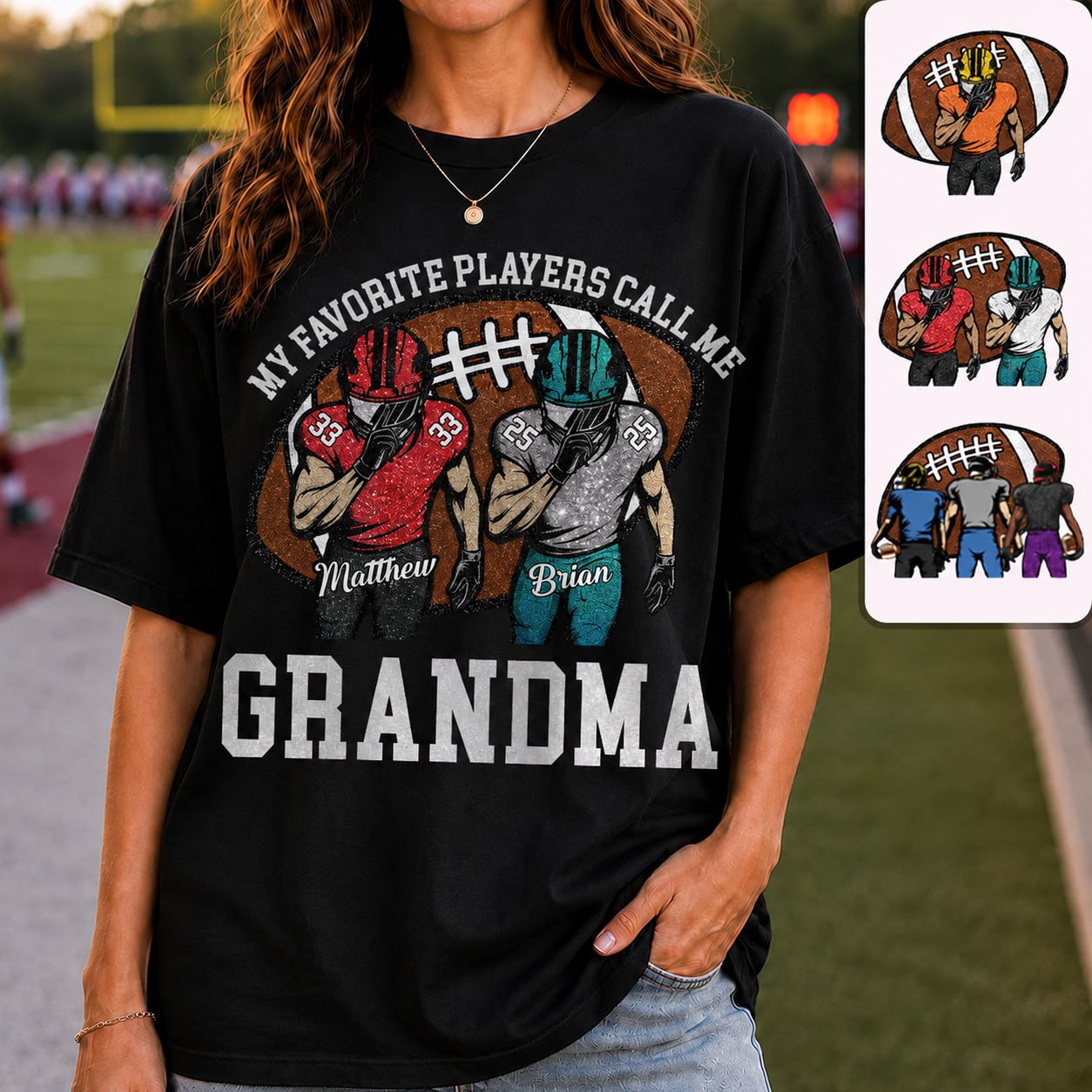 My Favorite Player Call Me Mom Grandma Personalized Football Mom Grandma Shirt Gift For Sport Family T1807