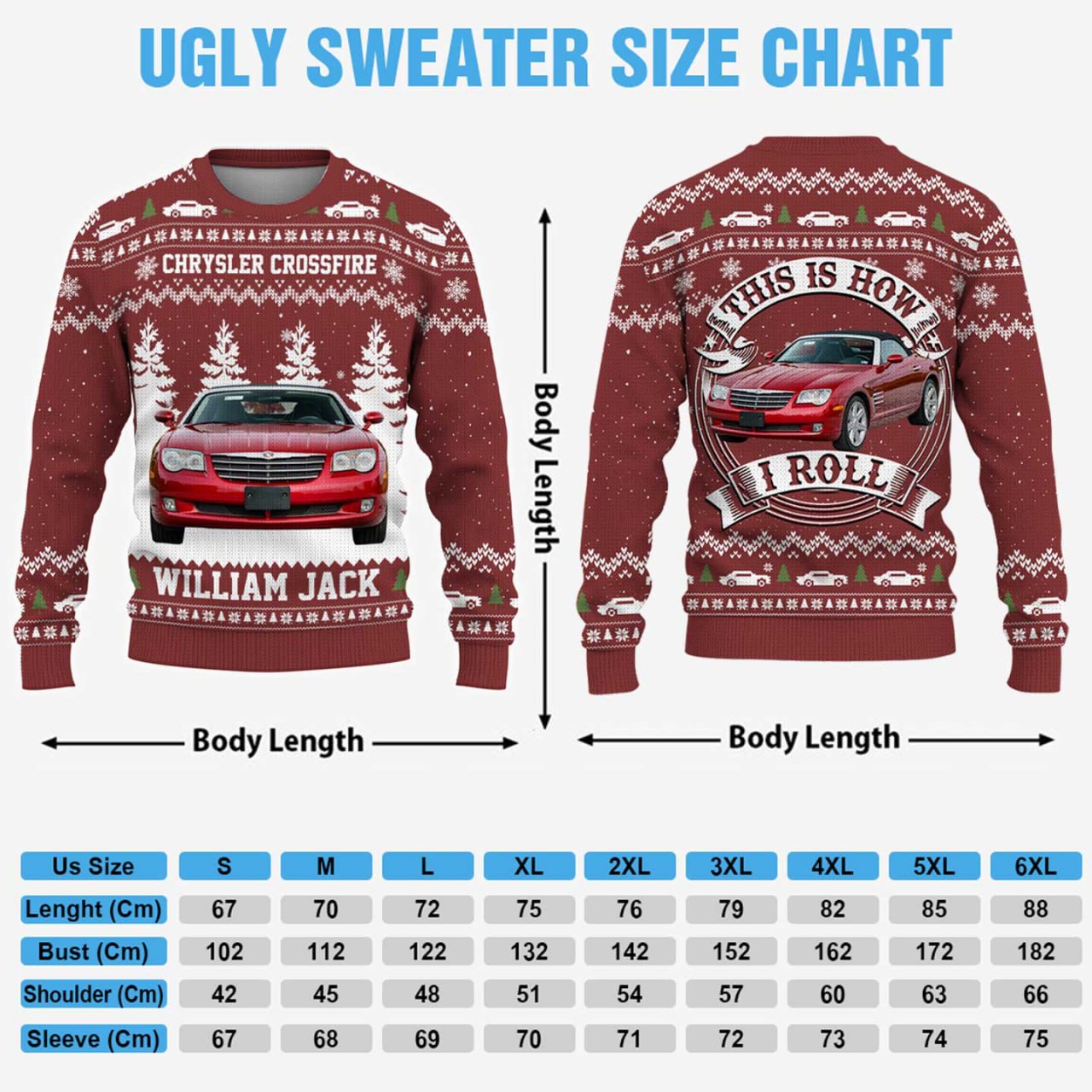 This Is How I Roll - Personalized Photo Car Ugly Sweater A2110