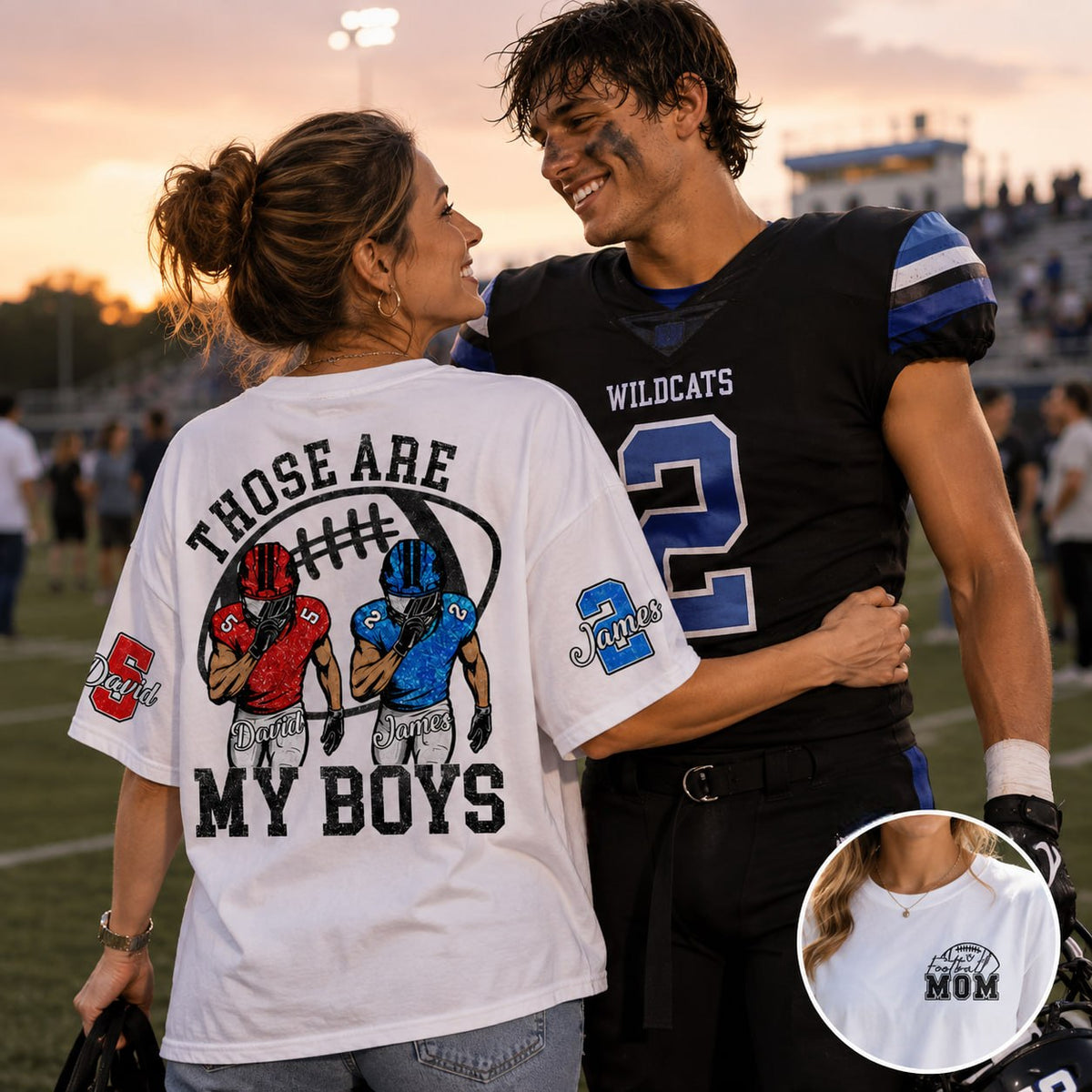 I Will Always Be Your Biggest Fan, Personalized Football Shirt, Football Kids Game Day Tee Na02