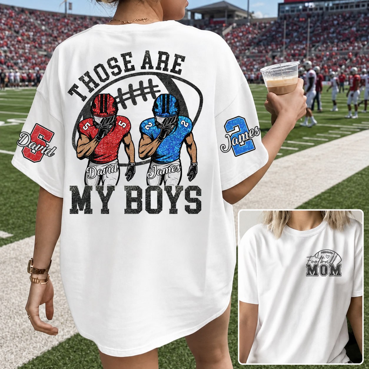 I Will Always Be Your Biggest Fan, Personalized Football Shirt, Football Kids Game Day Tee Na02