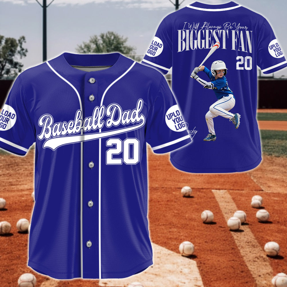I'll Be Your Biggest Fan, Custom Photo Baseball Game Day Baseball Jersey, Gift For Baseball Lovers Na02 Li29