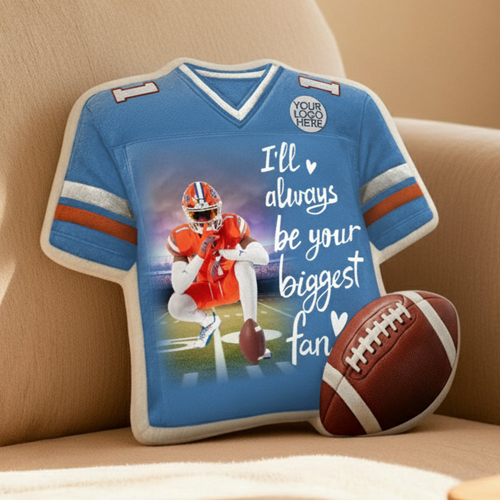 Custom Photo Football GameDay Ugly Plush Pillow Gift For Football Lovers - Personalized Gift For Football Player Hv01