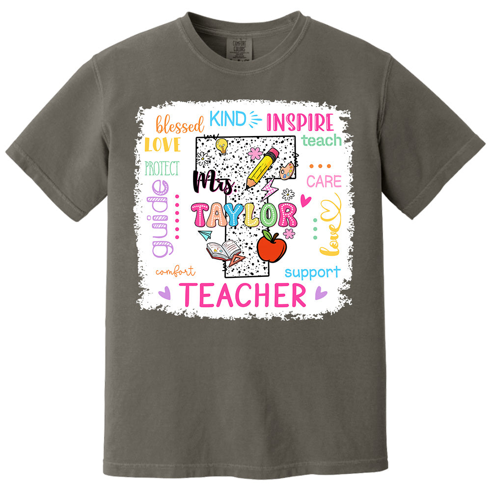 Personalized Teacher Custom Name Shirt, Teacher Appreciation Gift Back To School T1807 Pt99