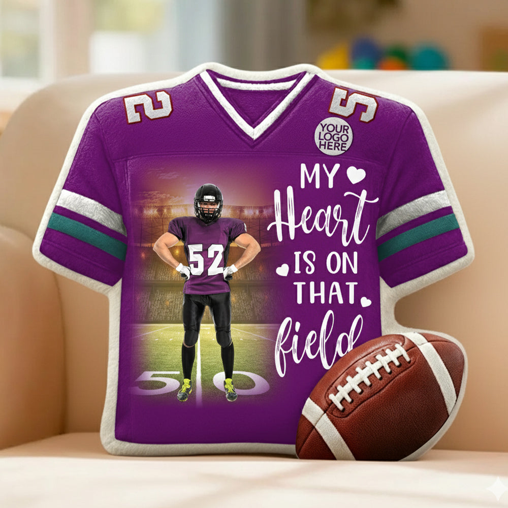 Custom Photo Football GameDay Ugly Plush Pillow Gift For Football Lovers - Personalized Gift For Football Player Hv01