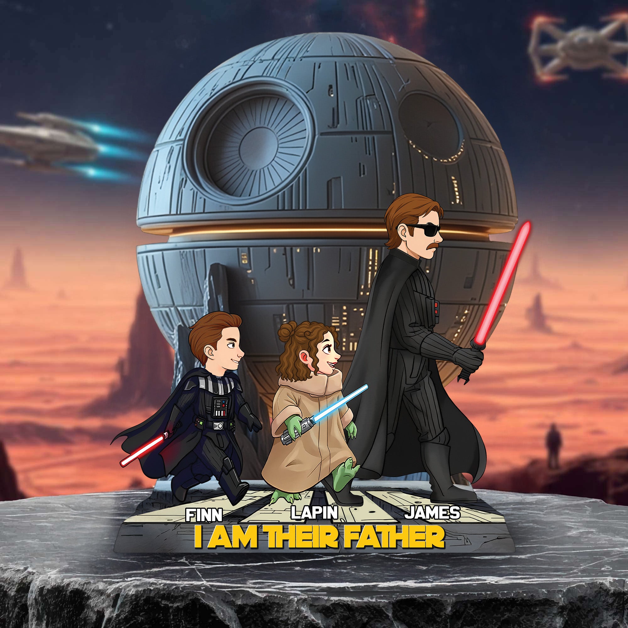 I Am Their Father - Personalized Acrylic Block Plaque, Father's Day Gift for Dad Tu20
