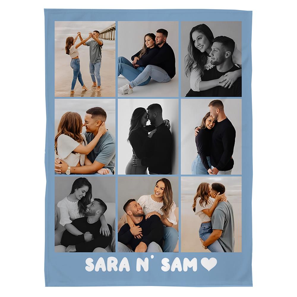 Personalized Photo Blanket, Photo Blanket with Text, Personalized Gift, Memorial Blanket, Anniversary Gift, Couples Gift, Gift for Her