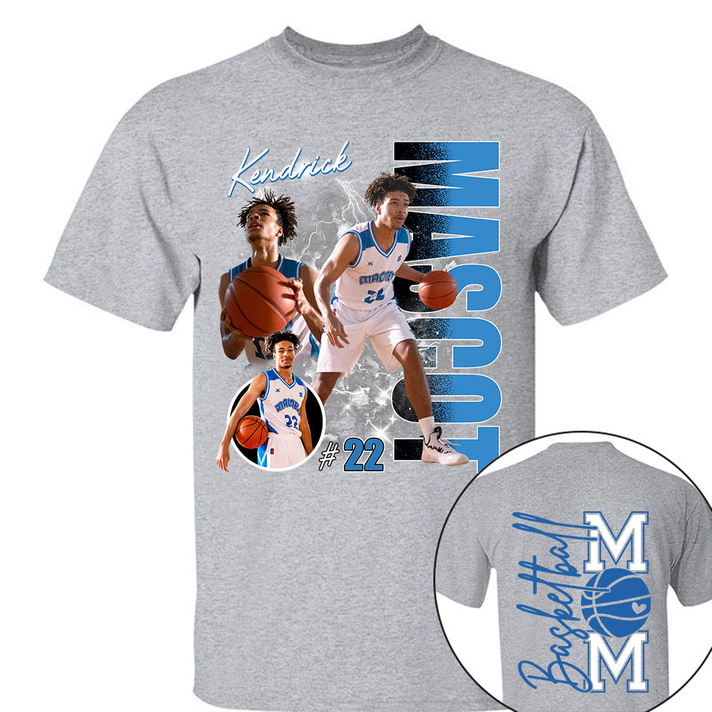 Custom Photo Basketball Player Shirt, Personalized Team Name School Name Bootleg Shirt For Basketball Mom Li29