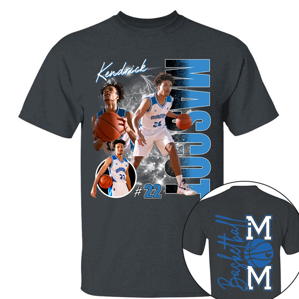 Custom Photo Basketball Player Shirt, Personalized Team Name School Name Bootleg Shirt For Basketball Mom Li29