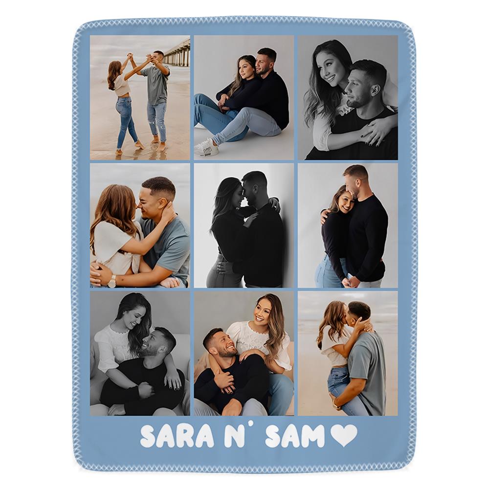 Personalized Photo Blanket, Photo Blanket with Text, Personalized Gift, Memorial Blanket, Anniversary Gift, Couples Gift, Gift for Her