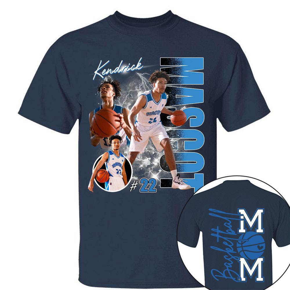 Custom Photo Basketball Player Shirt, Personalized Team Name School Name Bootleg Shirt For Basketball Mom Li29