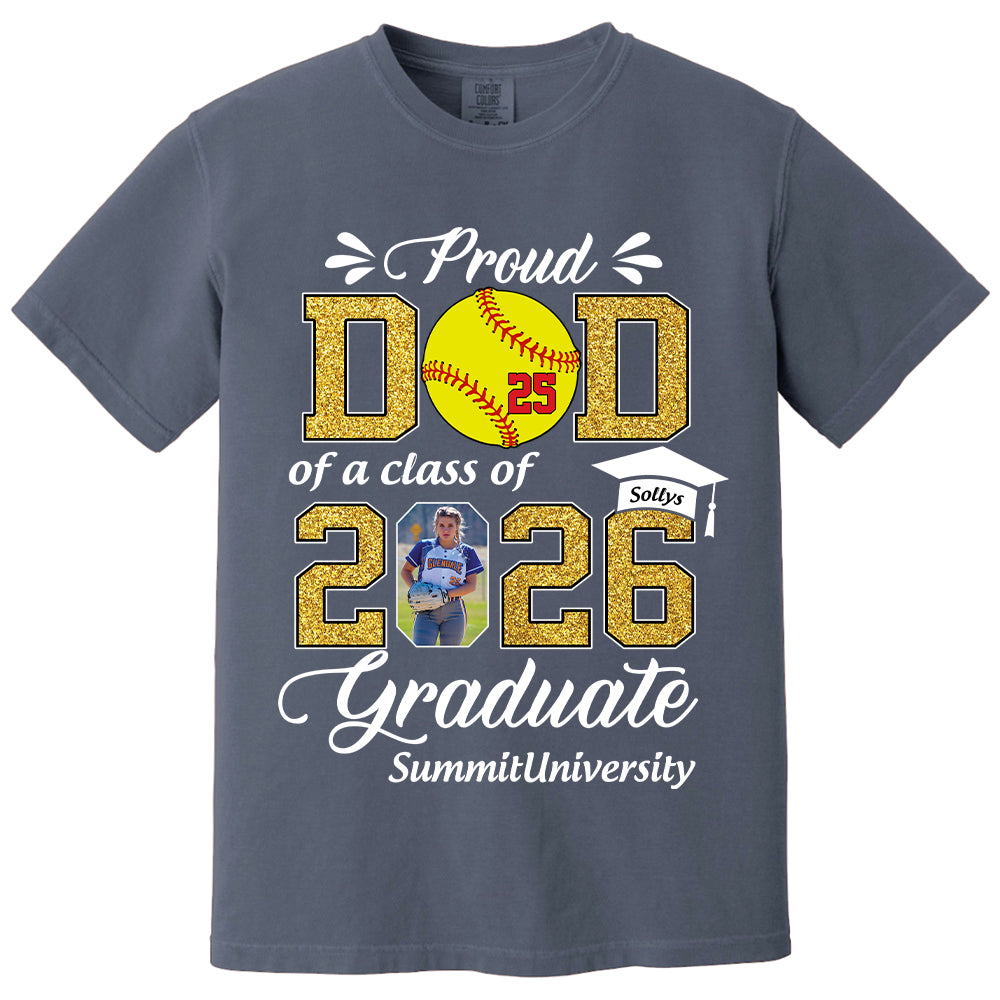 Personalized Softball Graduation Shirt Class of 2026 Custom Senior Shirt Family Graduation Gift Softball Senior 2026 Shirt Na02 T24