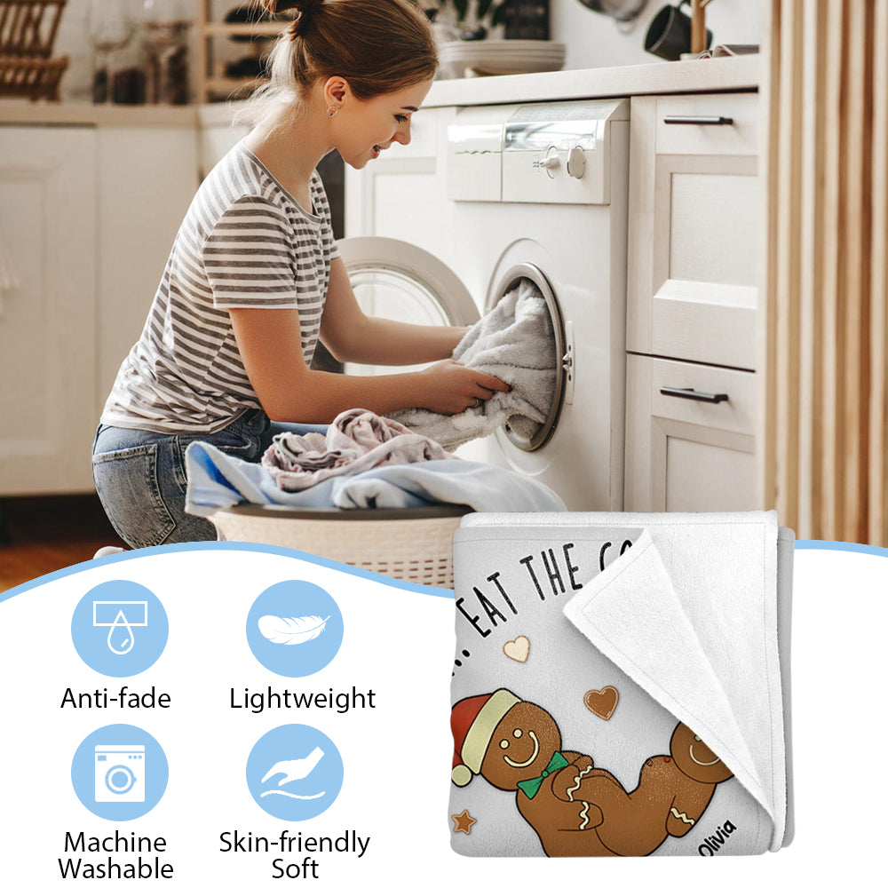 Life Is Short... Eat The Cookie Personalized Funny Blanket For Couple
