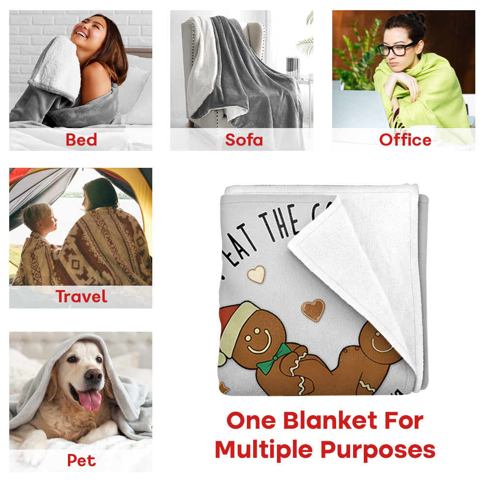 Life Is Short... Eat The Cookie Personalized Funny Blanket For Couple
