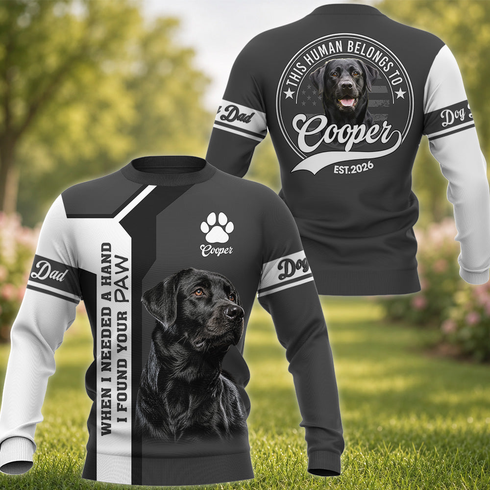 Personalized When I Needed A Hand I Found A Paw Shirt, Custom Photo Dog Shirt, Gift For Dog Lover T1807 Hv01