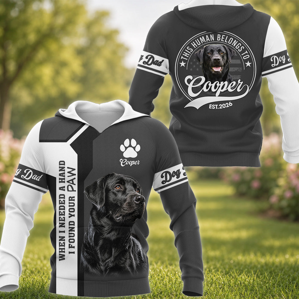 Personalized When I Needed A Hand I Found A Paw Shirt, Custom Photo Dog Shirt, Gift For Dog Lover T1807 Hv01