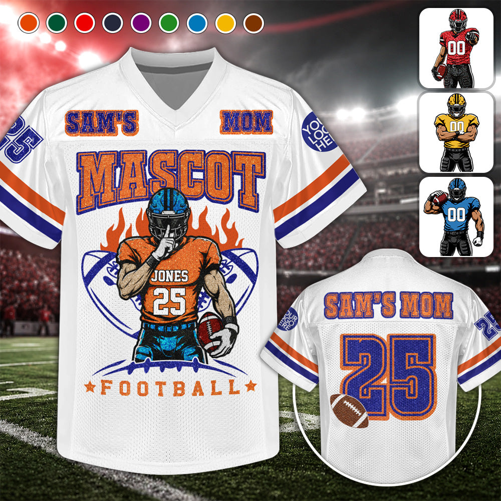 Personalized Football Mom Jersey Custom Clipart Football Player - Sport Loving Family Gifts NA04 Hv01