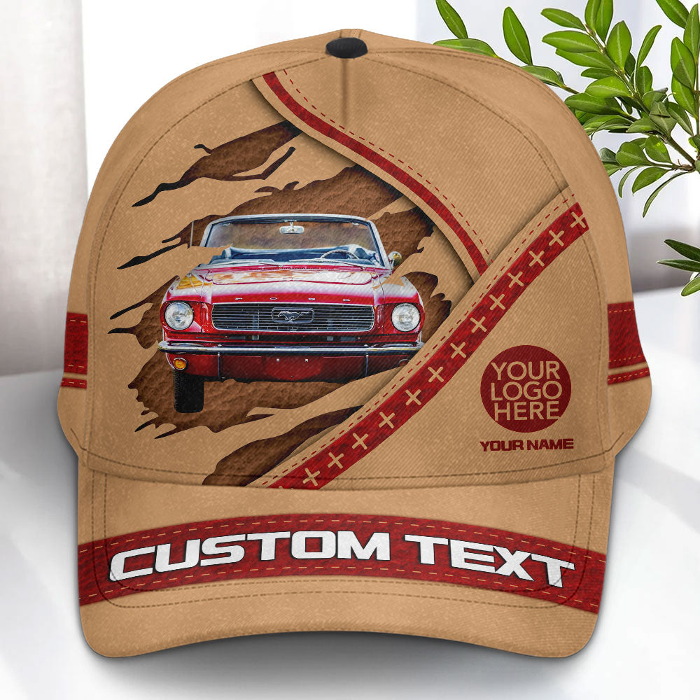 Custom Photo Car Baseball Cap - Personalized Name Classic Car Cap - Gift For Car Lovers A2110