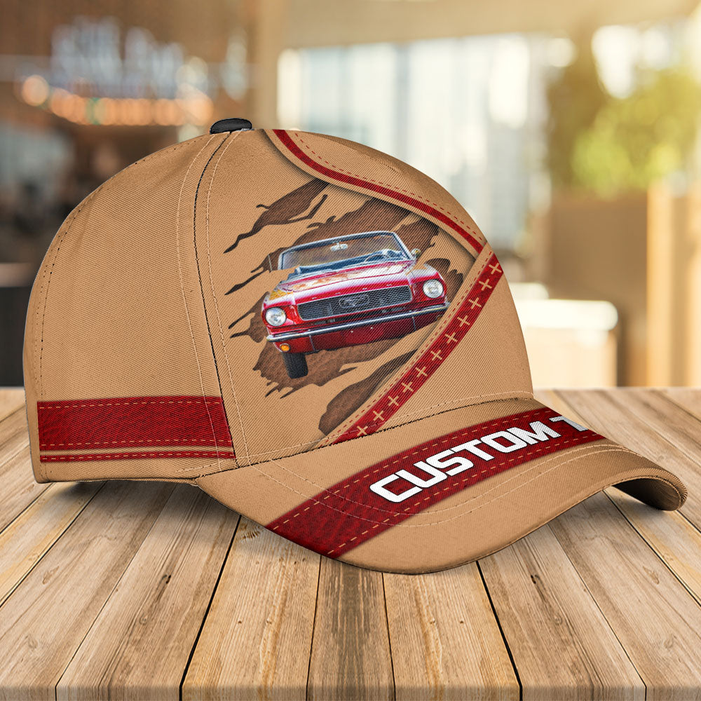 Custom Photo Car Baseball Cap - Personalized Name Classic Car Cap - Gift For Car Lovers A2110