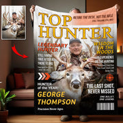 Personalized Retirement Hunting Magazine Blanket-Gifts for Retired Hunters