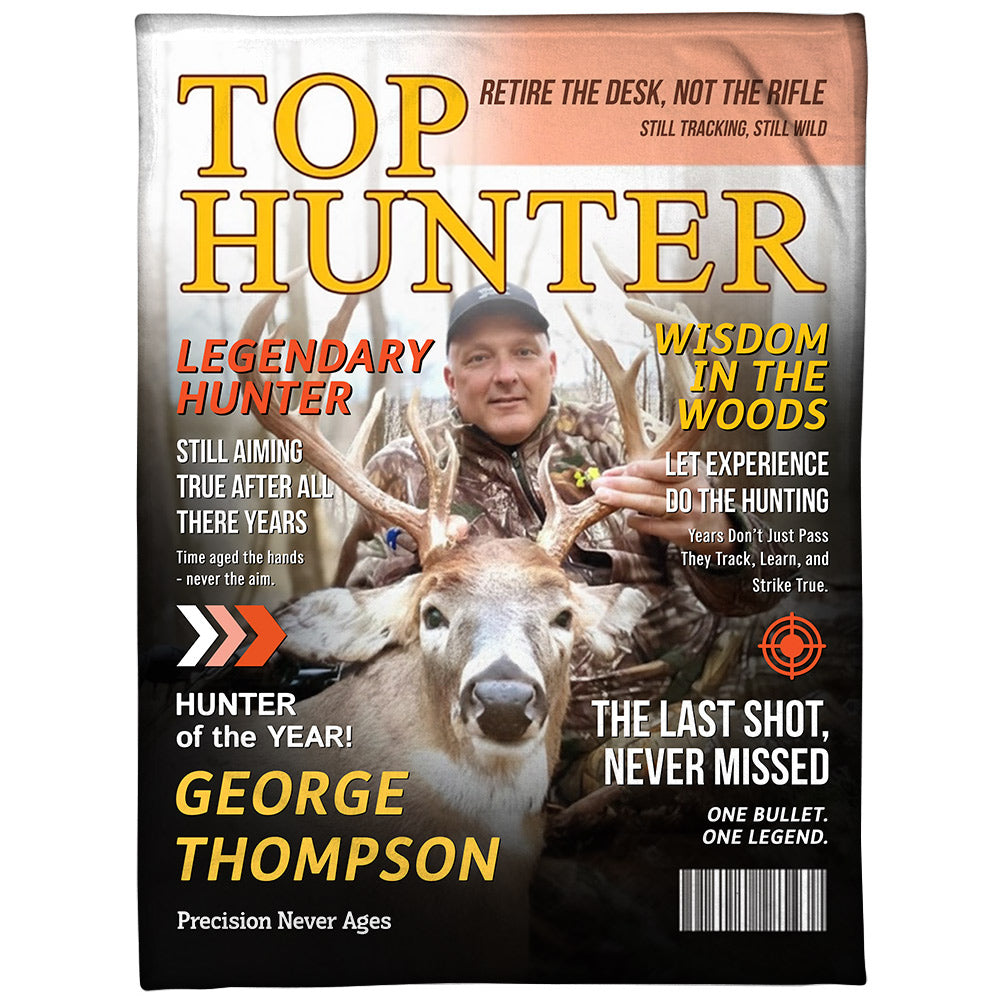 Personalized Retirement Hunting Magazine Blanket-Gifts for Retired Hunters