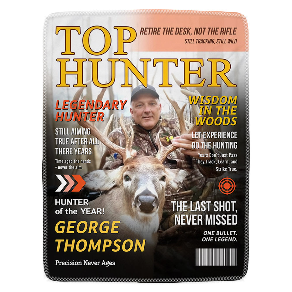 Personalized Retirement Hunting Magazine Blanket-Gifts for Retired Hunters