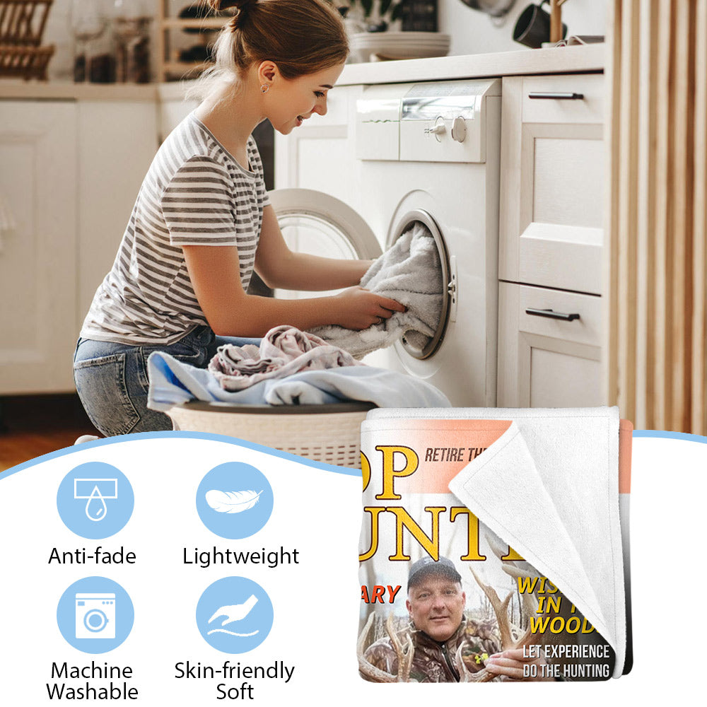 Personalized Retirement Hunting Magazine Blanket-Gifts for Retired Hunters