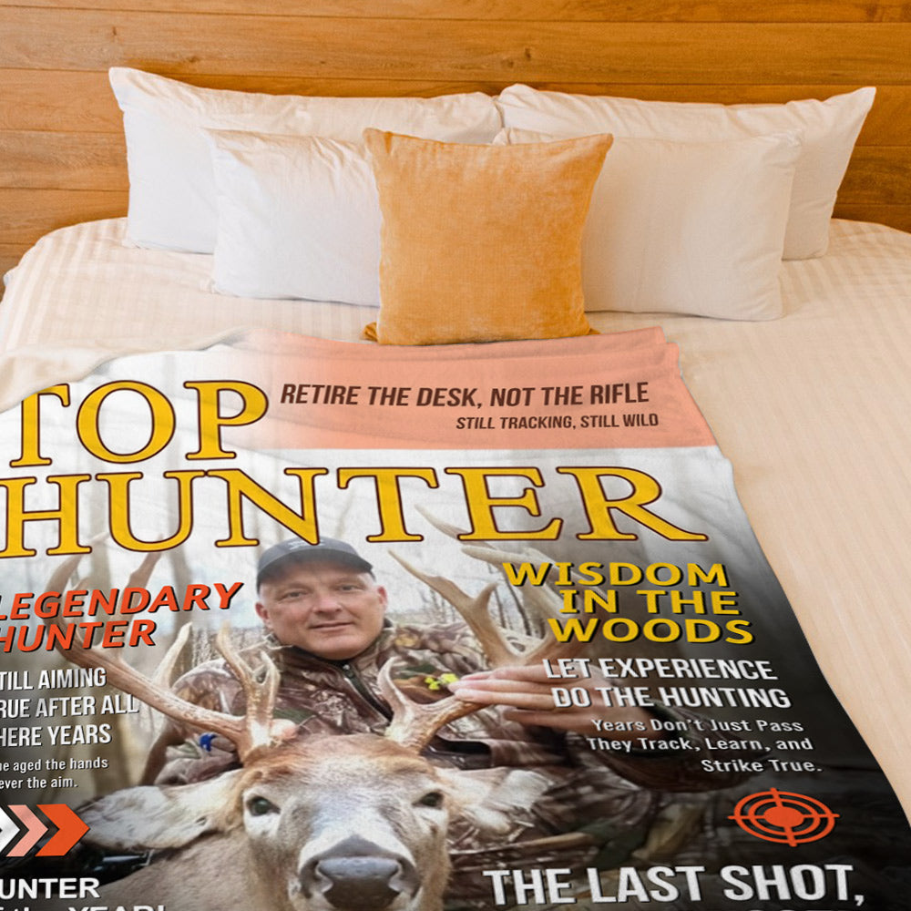 Personalized Retirement Hunting Magazine Blanket-Gifts for Retired Hunters
