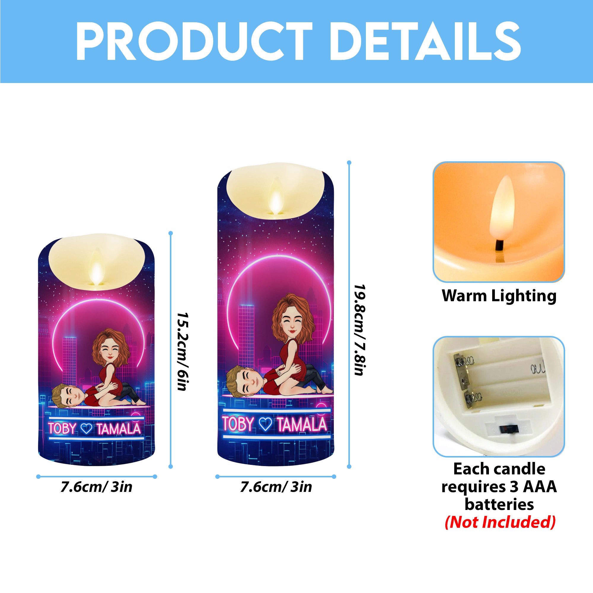To My Wife Always Remember - Personalized LED Candle Anniversary Gift For Couples Li29