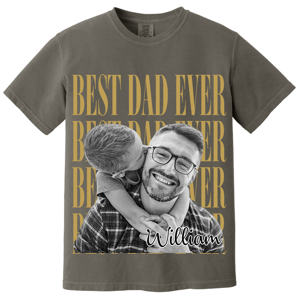 Best Dad Ever Vintage Photo Personalized Shirt For Dad, Grandpa VH01