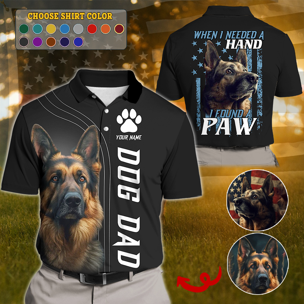 When I Needed A Hand I Found A Paw, Custom Photo Dog Shirt, Gift For Dog Lover T1807