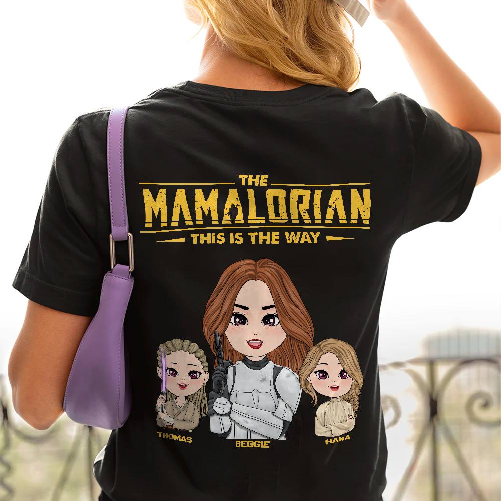 The Mamalorian This Is The Way Personalized Back Print Shirt Gift For Mom - Mother's Day Gift