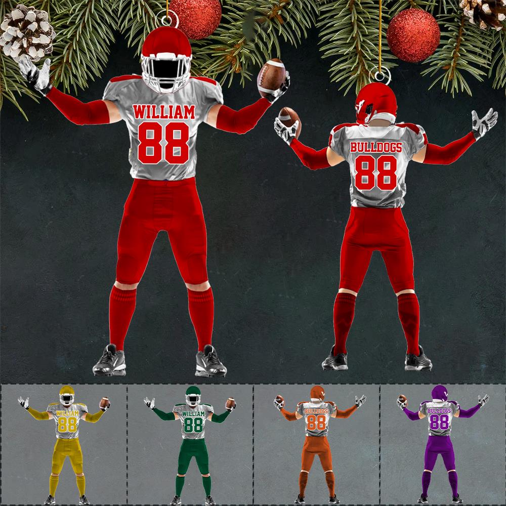 American Football Player Ornament Gift For Football Lovers - Custom Gift For Football Player Nh00
