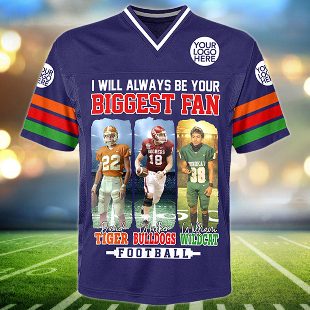 I Will Always Be Your Biggest Fan , Personalized Football Jersey For Football Mom Sport Family NA02 Pt99