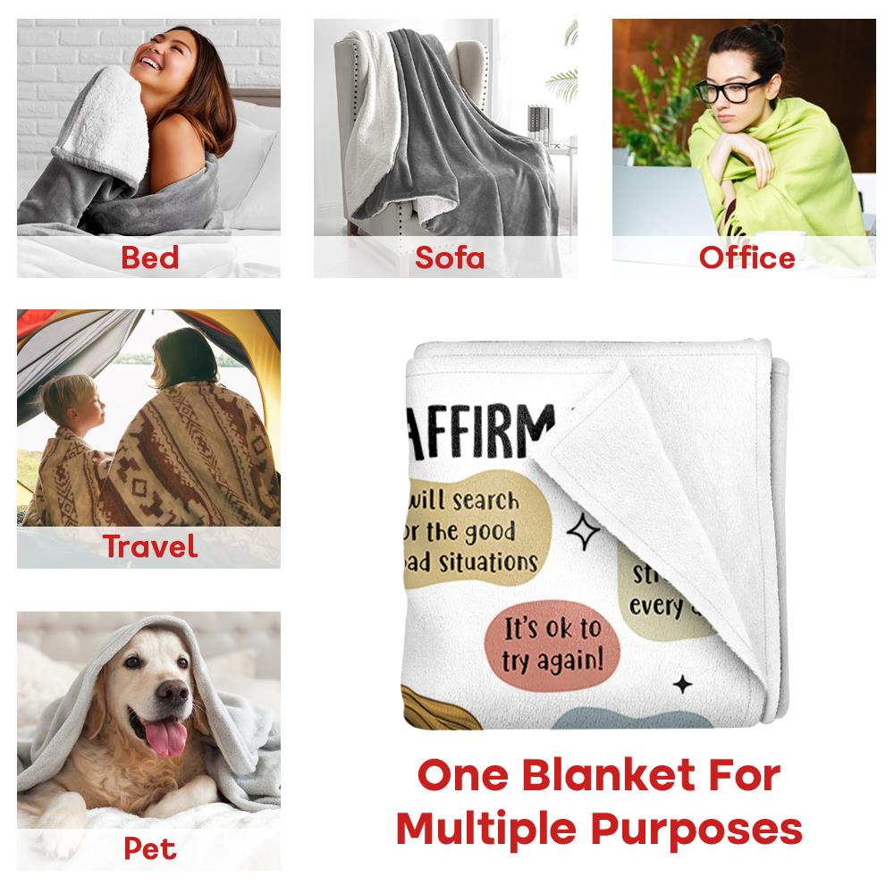 My Morning Affirmations - Custom Blanket For Yoga Lovers - Personalized Cute Gifts NA04 Nh00