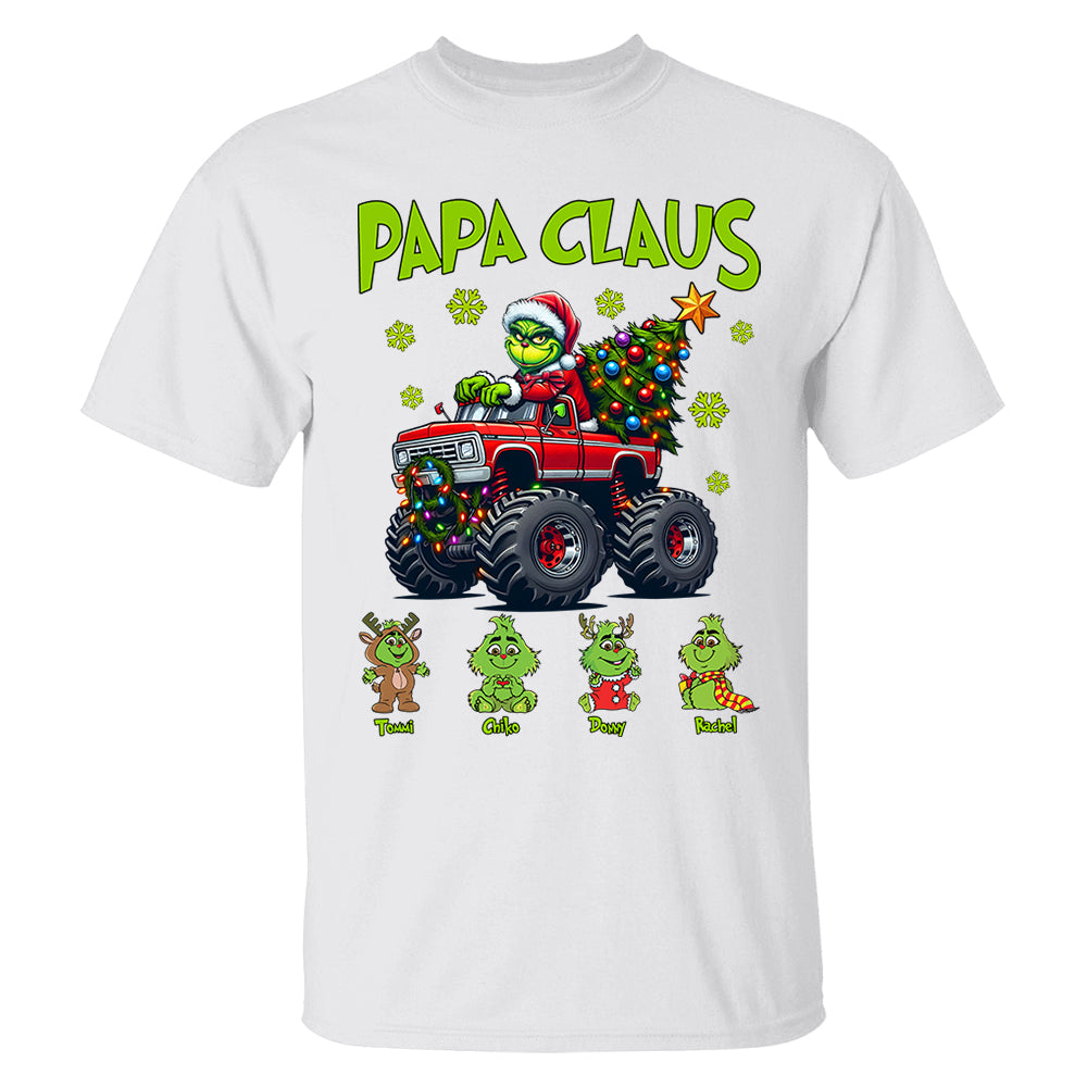 Papa Claus, Personalized Nickname For Grandpa Papa Poppop, Custom Kid Name NA04 Tu20