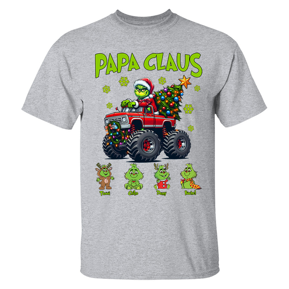 Papa Claus, Personalized Nickname For Grandpa Papa Poppop, Custom Kid Name NA04 Tu20