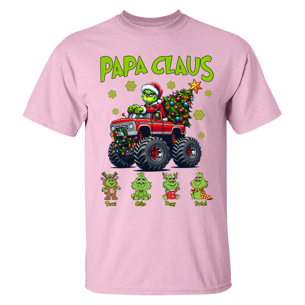 Papa Claus, Personalized Nickname For Grandpa Papa Poppop, Custom Kid Name NA04 Tu20
