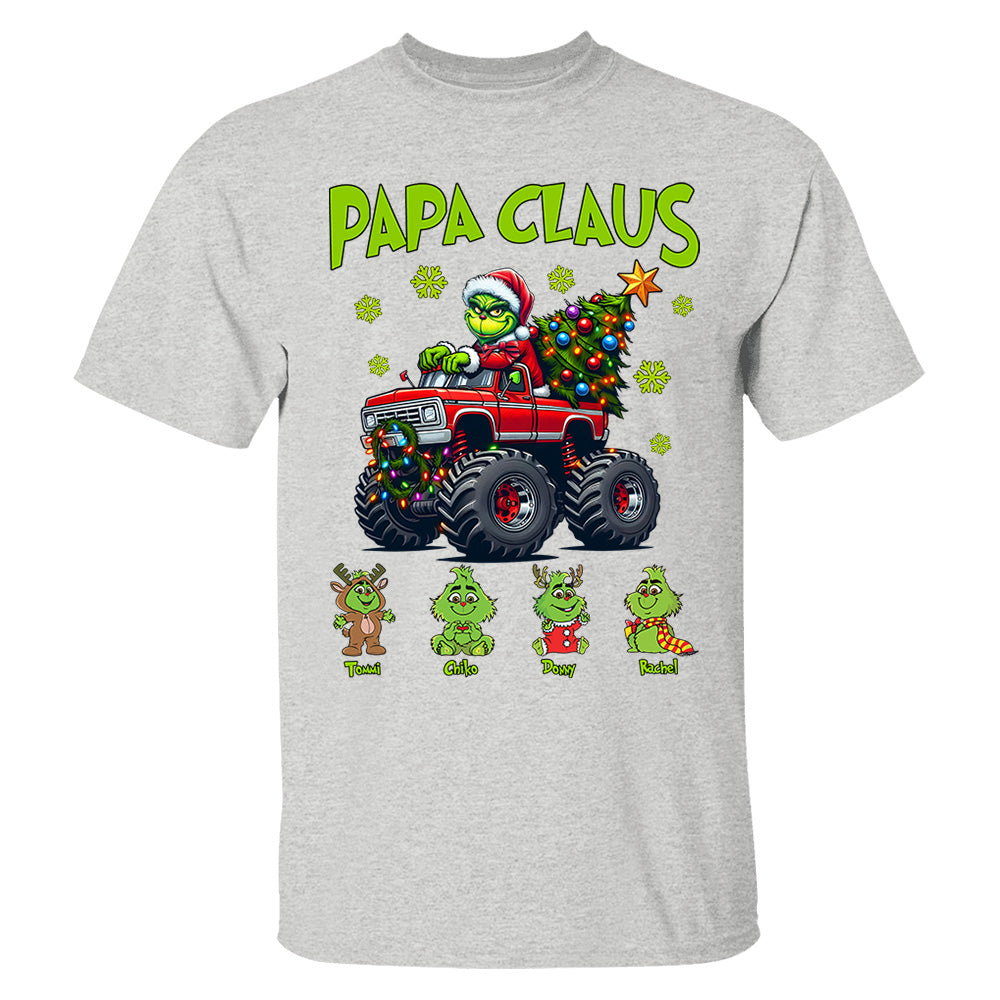 Papa Claus, Personalized Nickname For Grandpa Papa Poppop, Custom Kid Name NA04 Tu20