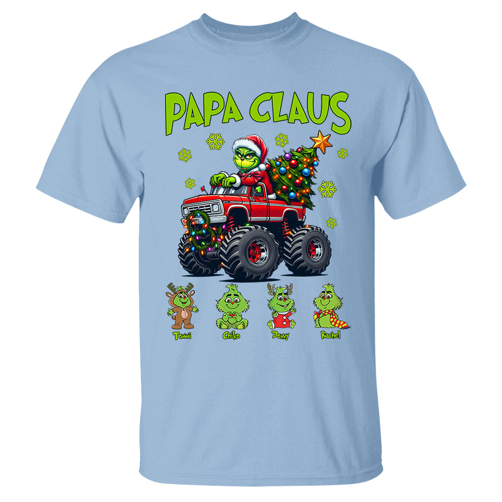 Papa Claus, Personalized Nickname For Grandpa Papa Poppop, Custom Kid Name NA04 Tu20